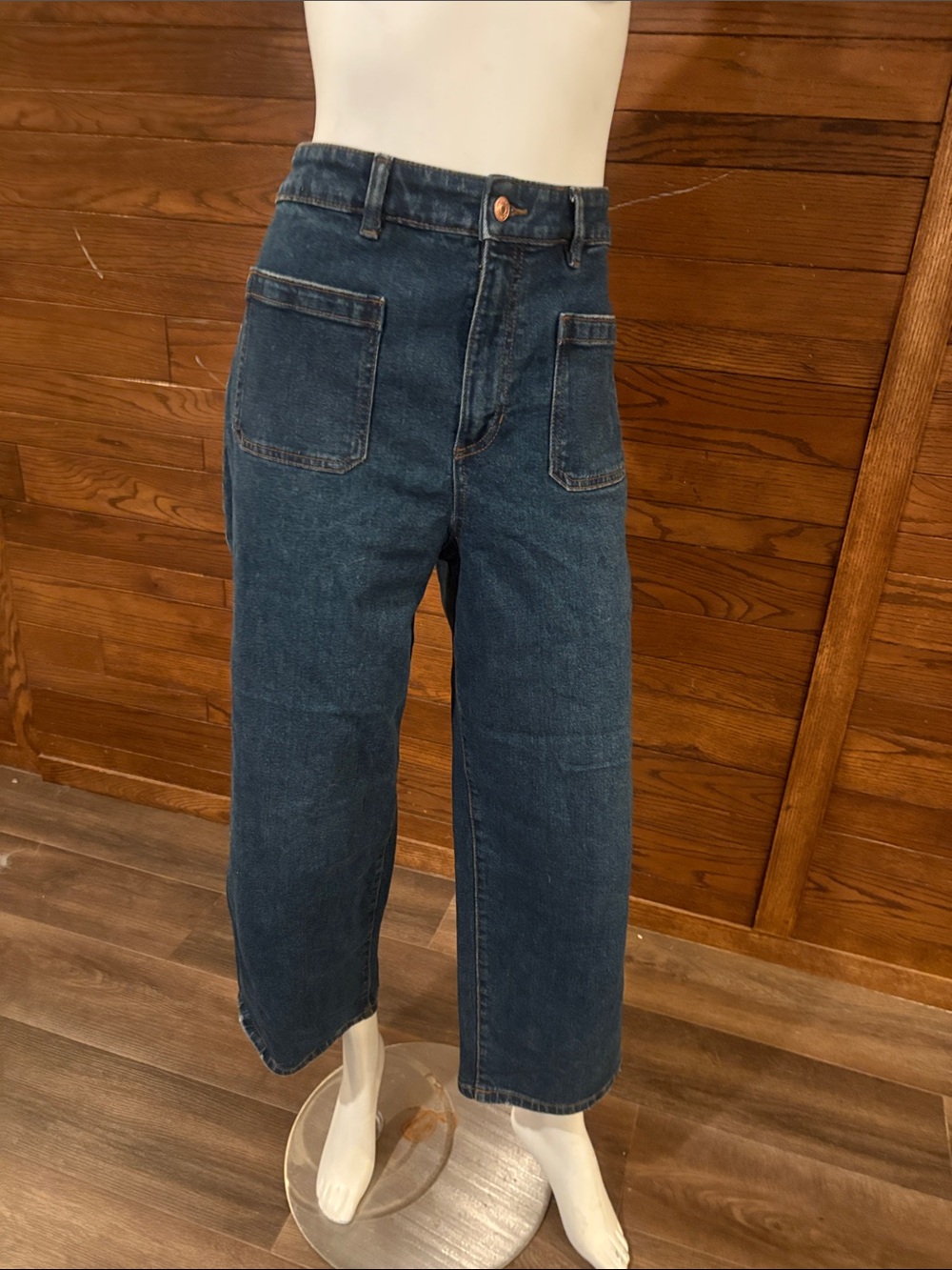 Joe Fresh Dark Blue Wide Leg Jeans